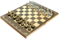 Шахматы исторические "Ледовое побоище" с фигурами из окрашенного цинкового сплава