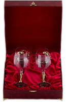 Набор из 2-х бокалов для вина "Вишня" в ларце