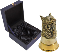 Стопка "Рысь" (бронза) в подарочном коробе премиум