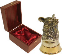 Стопка "Медведь" (бронза) в подарочном коробе стандарт