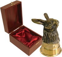 Стопка "Заяц" (бронза) в подарочном коробе стандарт