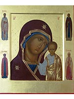Икона Божией Матери «Казанская» со святыми.